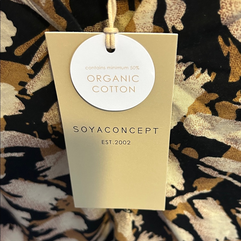 Soya Concept Black and Gold Abstract Blouse* - Picture 2 of 8